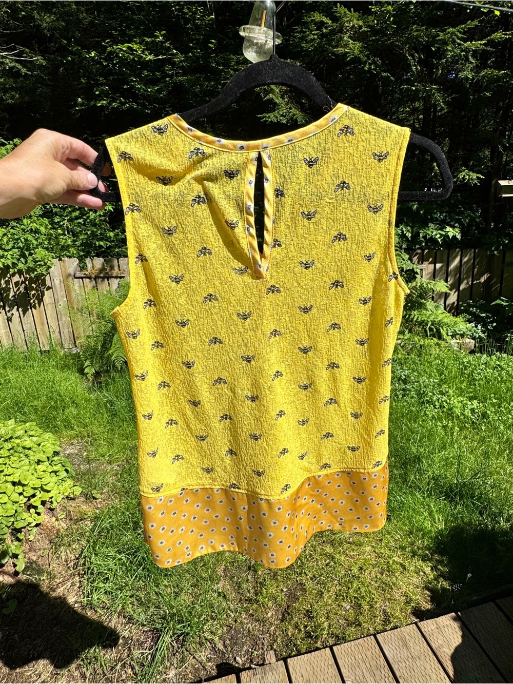 Tribal Yellow Floral Sleeveless Camisole - Picture 3 of 3